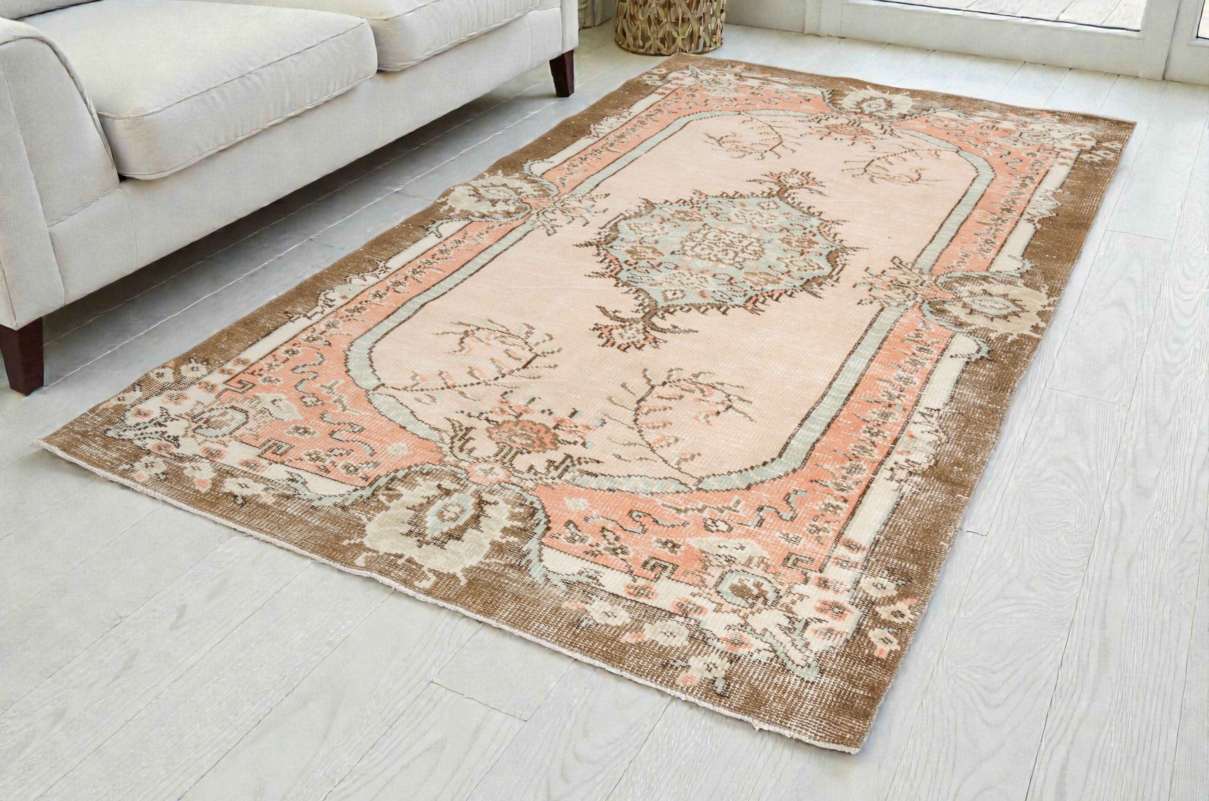 Geometric Handknotted Wool Rug