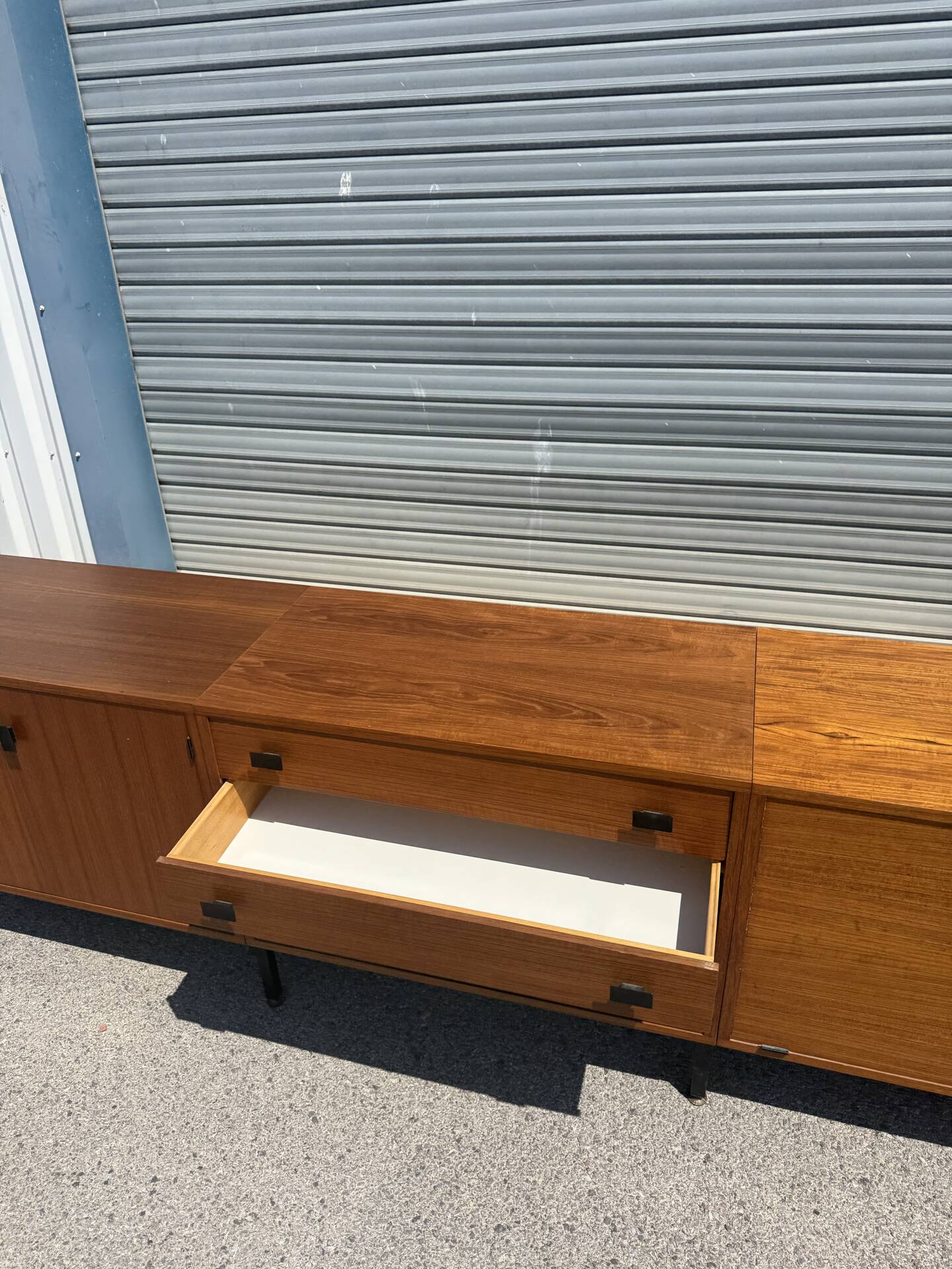 Teak enfilade by Antoine Philippon and Jacqueline Lecoq