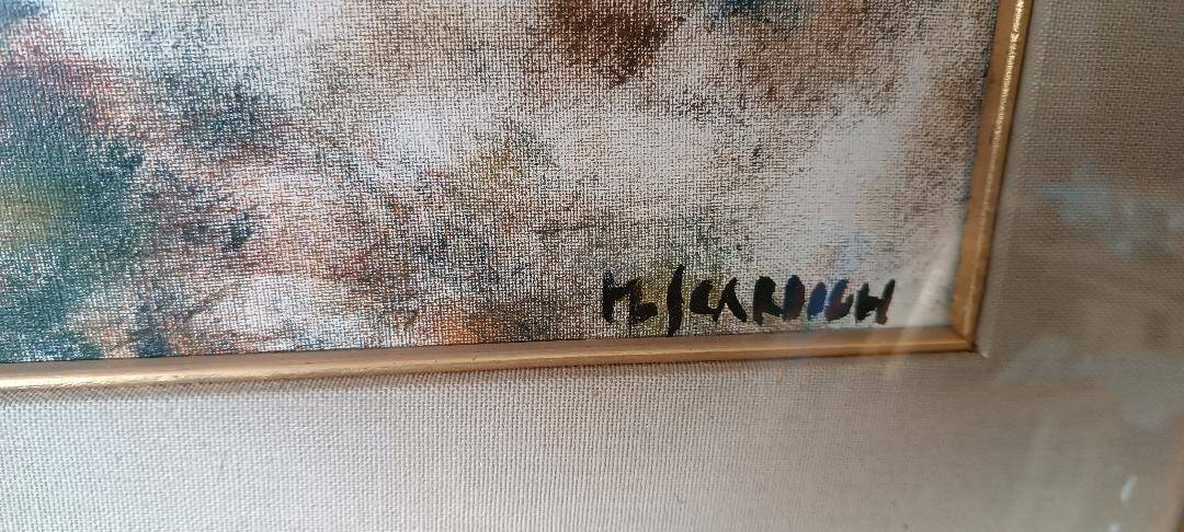 Oil on canvas Marino Scardigli (Pistoia, 1921-Pescia, 2005) - Tuscan landscape