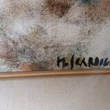 Oil on canvas Marino Scardigli (Pistoia, 1921-Pescia, 2005) - Tuscan landscape