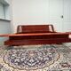 Wicker boat shaped bed by Maugrion 60s -70s
