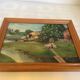 Shepherd's table and its sheep, oil on canvas signed.
