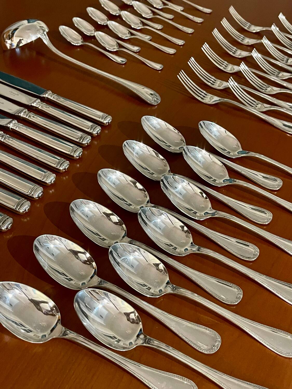 Christofle Malmaison 49-piece cutlery set for 12 people, excellent condition
