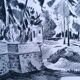Original drawing in black chalk by Jean Villette (1913-2005)