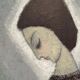 Original Swedish oil on canvas – "Lady" by Helge Holmlund – Signed – vintage and framed – 65 × 36.5 cm (25.6" × 14.4")