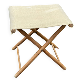 Folding bamboo stool