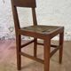 Set of 6 wooden and braided rope chairs