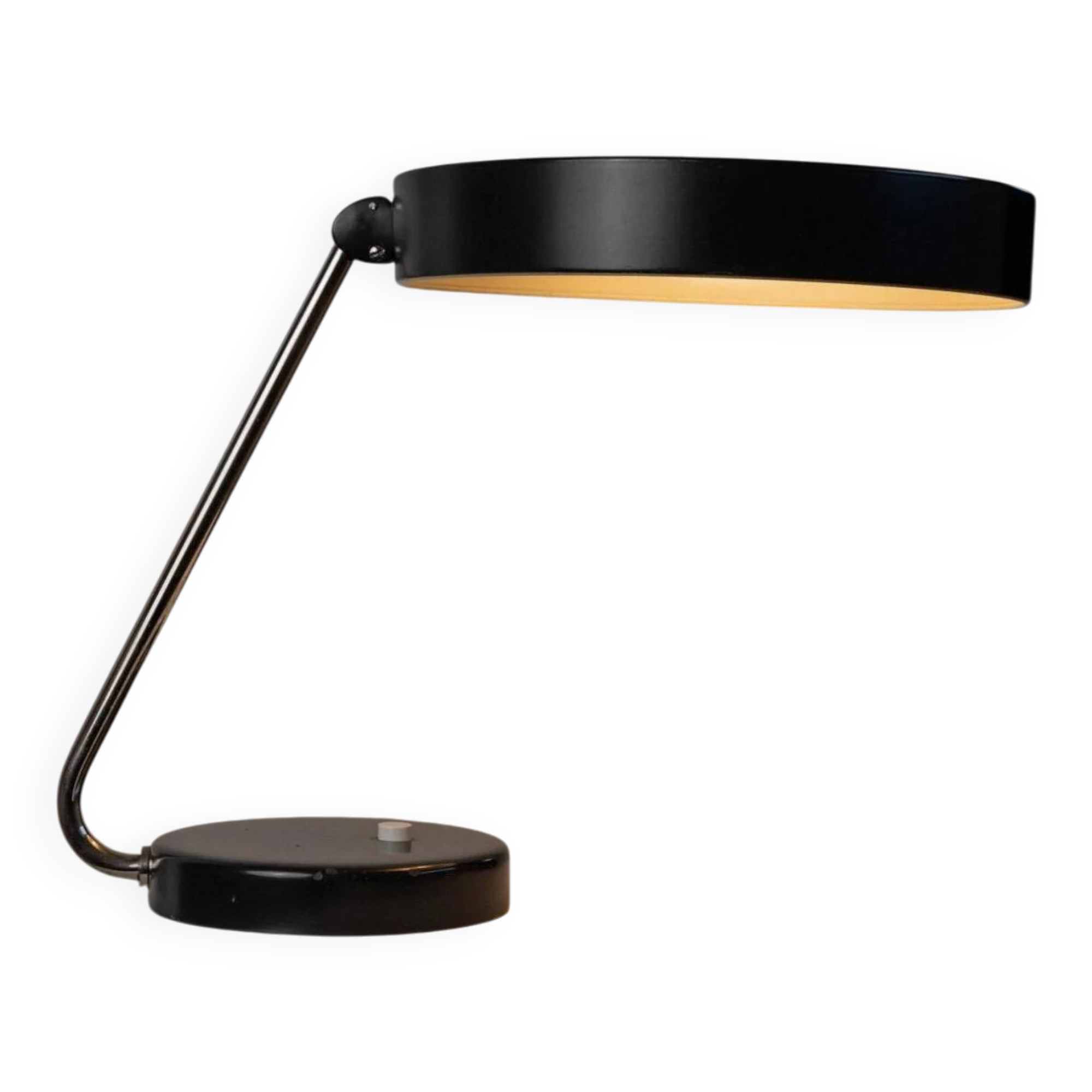 Anthracite Kaiser Idell Table Lamp 6658 in Matte Metal with Chrome Arm – Vintage Mid-Century Bauhaus Design