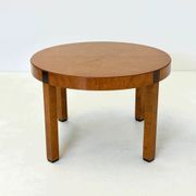 Table à manger ronde en bois de noyer vintage par Grange