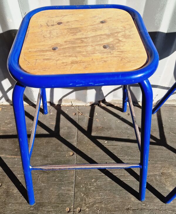 Paire de tabourets industriels