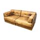 Cognac leather patchwork modular sofa or daybeds, 1970s