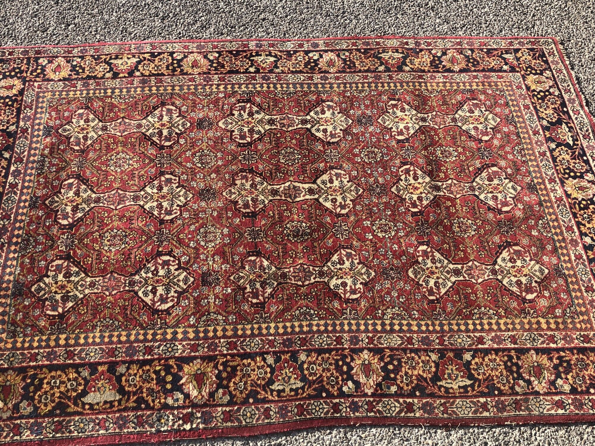 Tapis d'orient persan iran kirman 140x203cm
