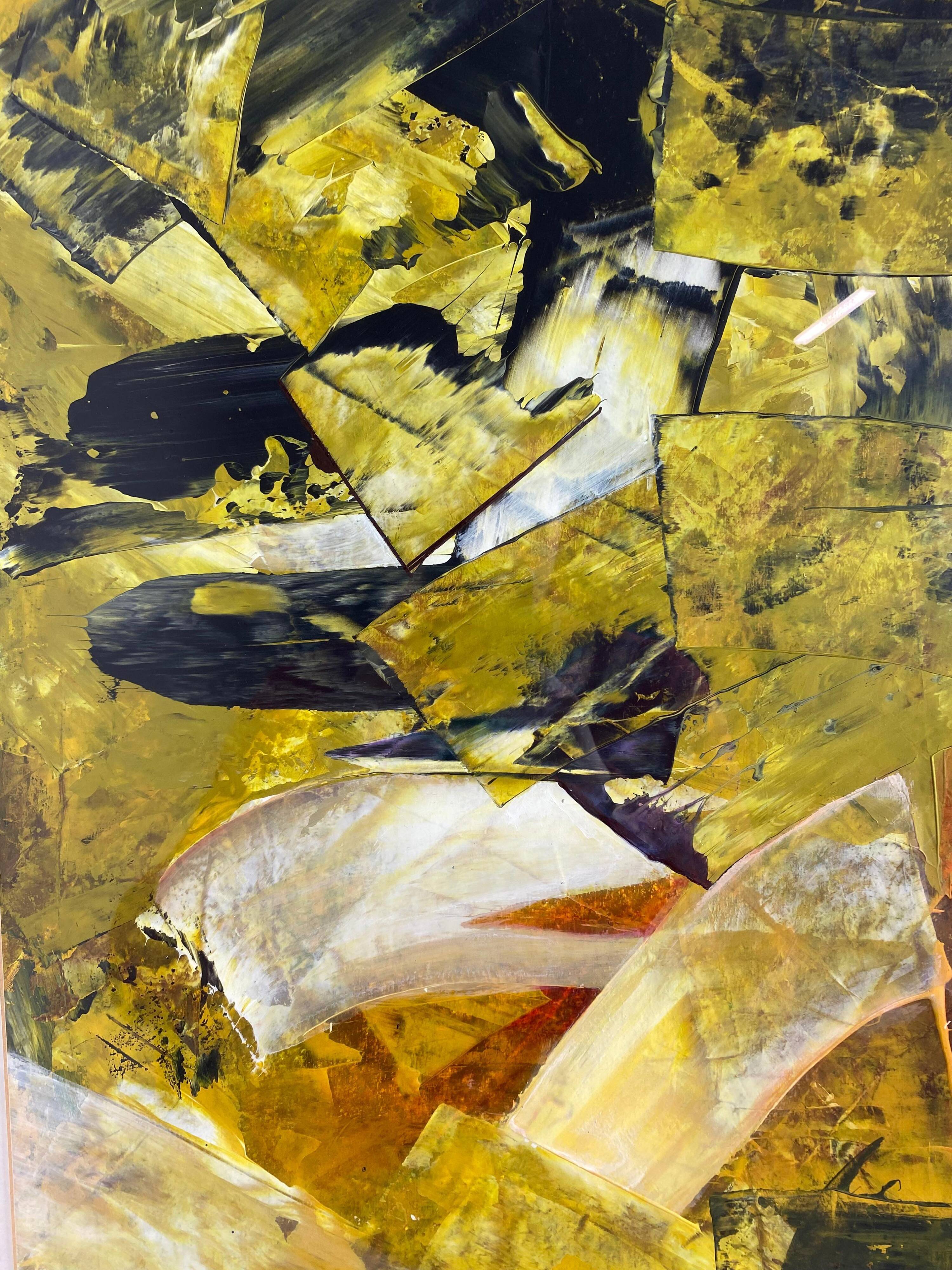 Waves of Gold Modern Abstraction by Juraj Huliak