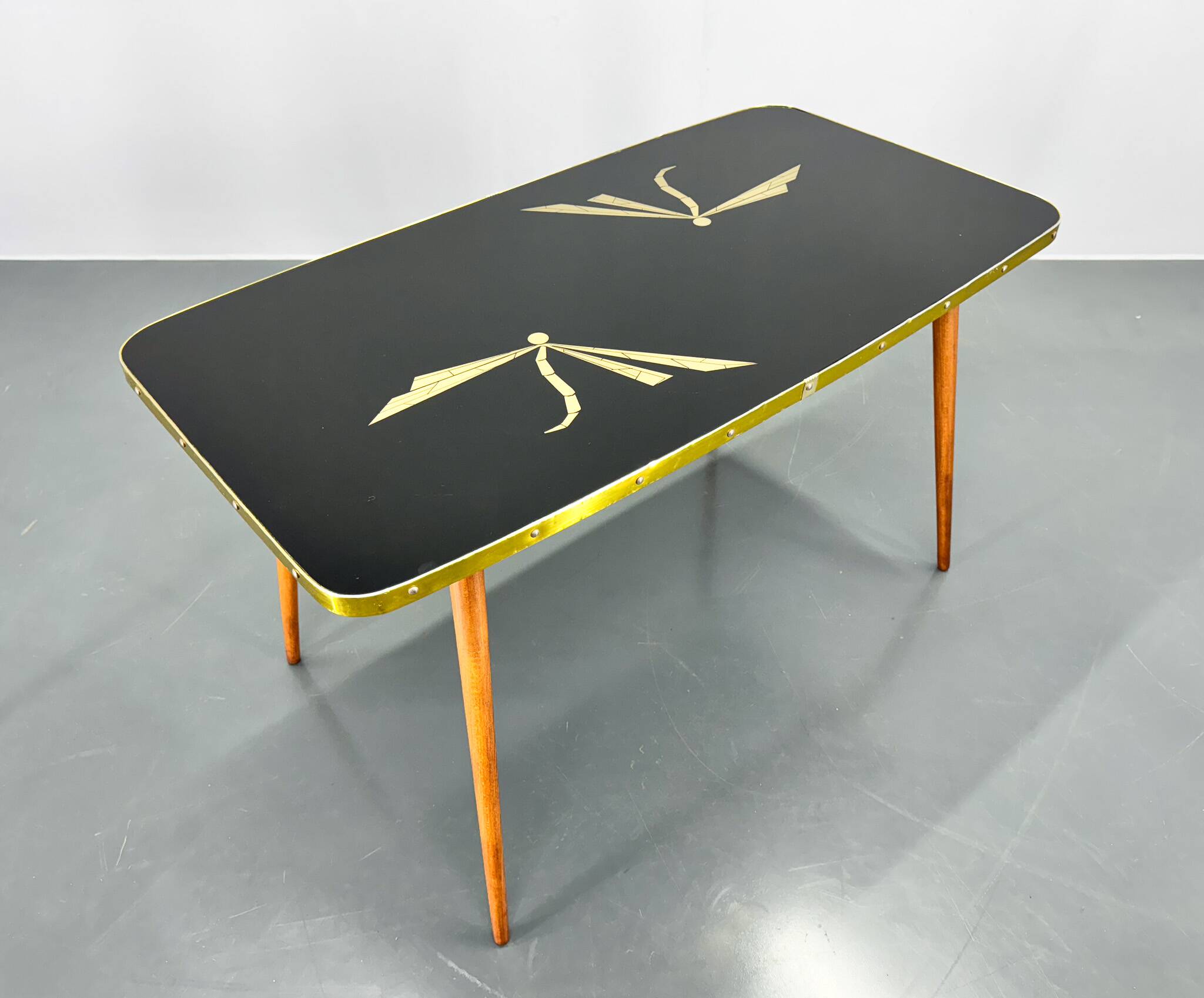 Table basse en verre du milieu du siècle, fabriquée en Allemagne, 1960