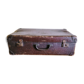 Chocolate vintage cardboard suitcase