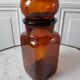 Vintage Amber Apothecary Pot