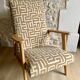Fauteuil vintage Manucère retapissé, 1970