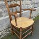 Provencal armchair, straw, vintage, early 20th century.