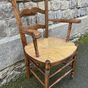 Fauteuil provencal, paillé, vintage, début XXème s.