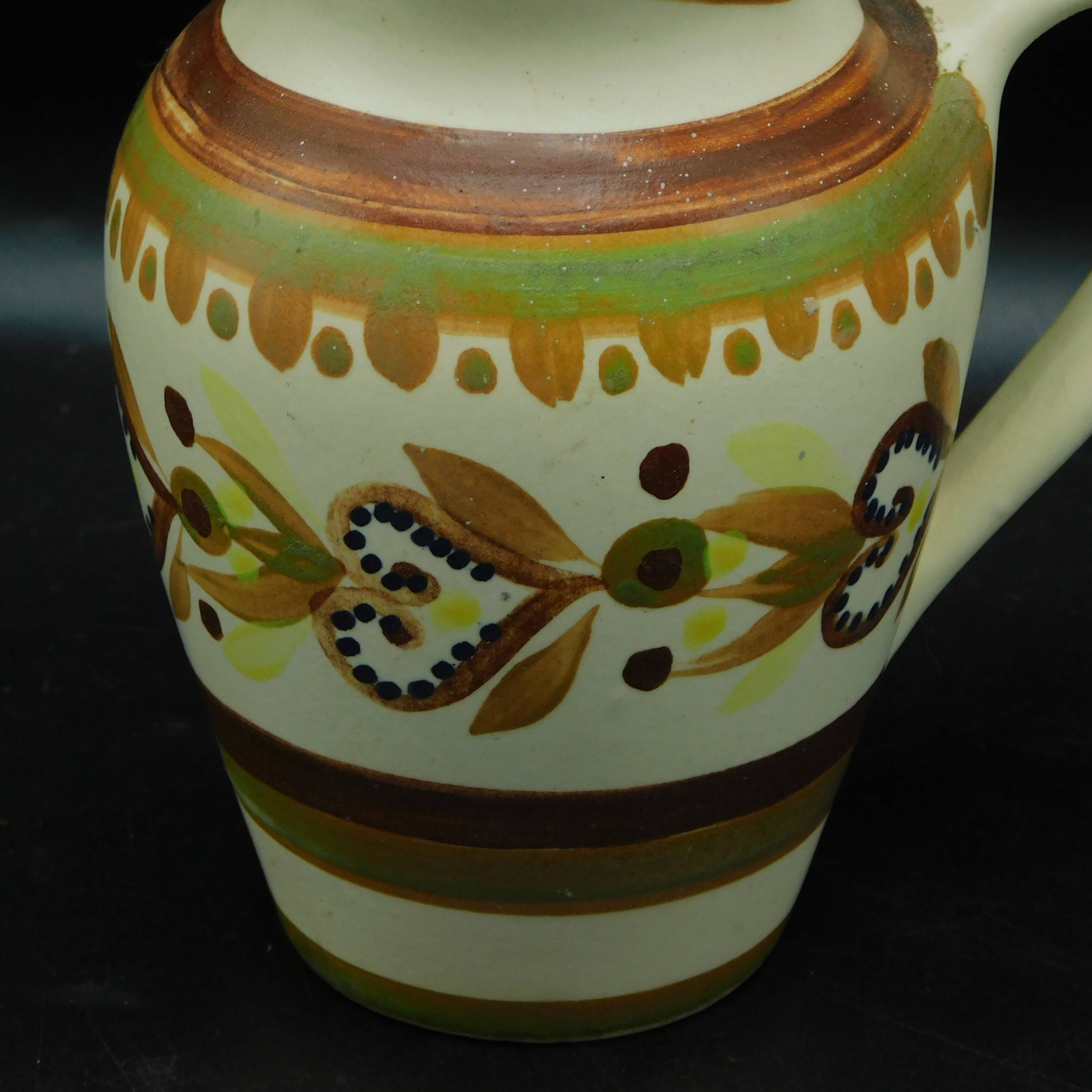 Pitcher / High Creamer HB Quimper - Hearts & Flowers