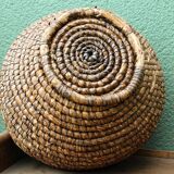 Burgundy in braided straw