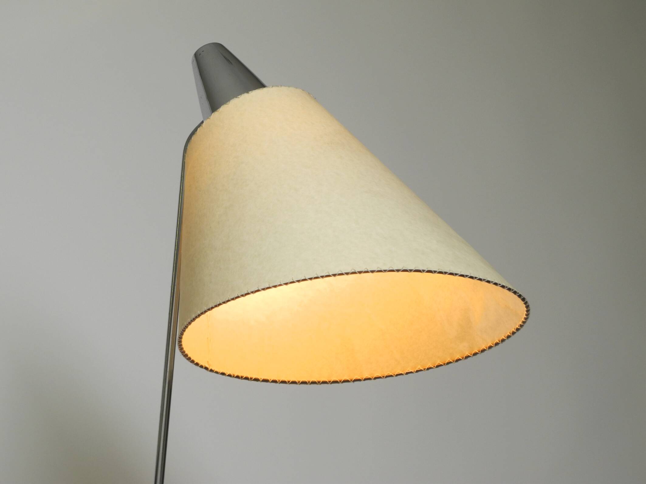 Original 1960s metal chrome floor lamp by Josef Hurka for Napako Czech