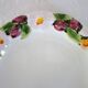 6 plates + 2 bowls Barbotine fruit decor vintage