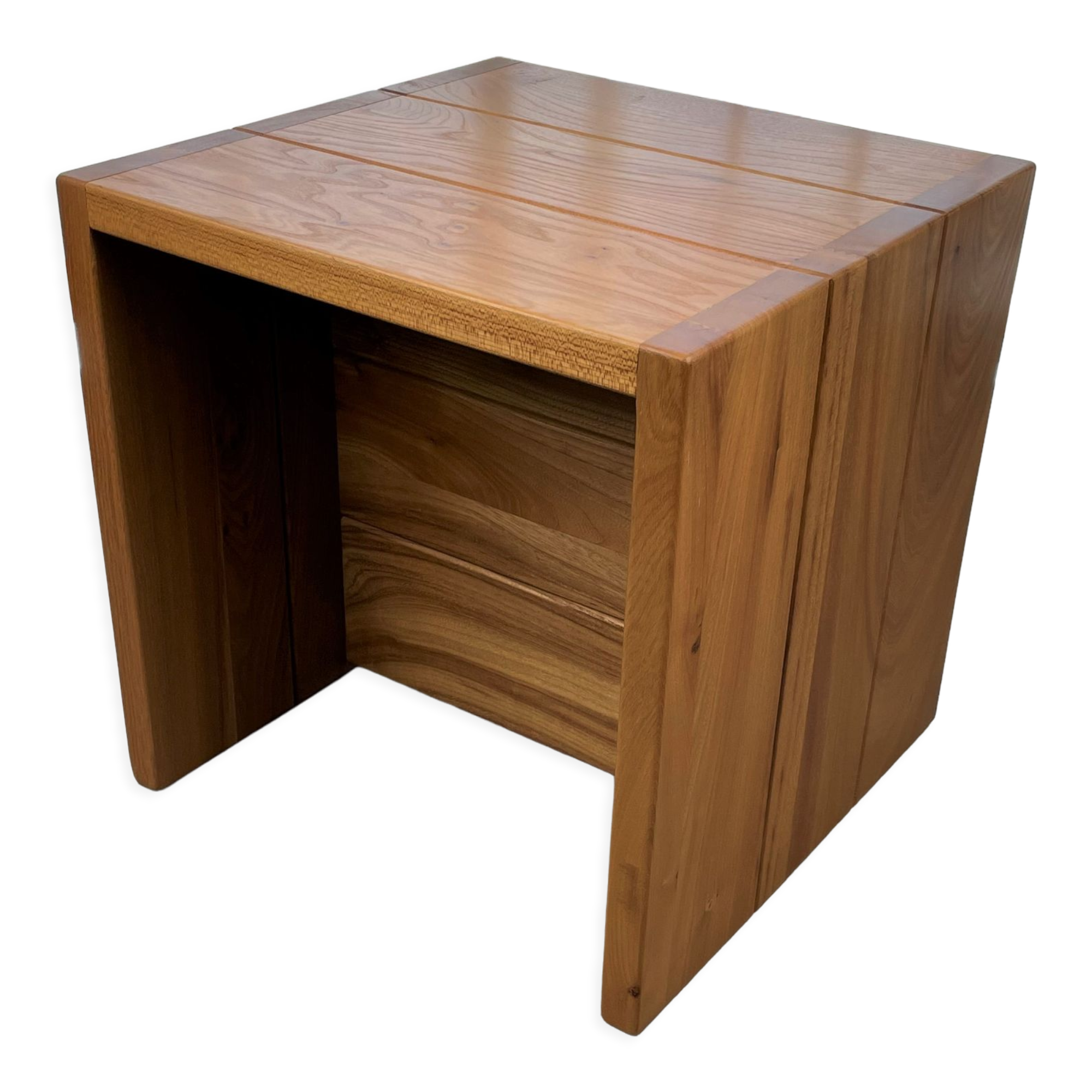 Vintage cube bedside table 1980 Maison Regain