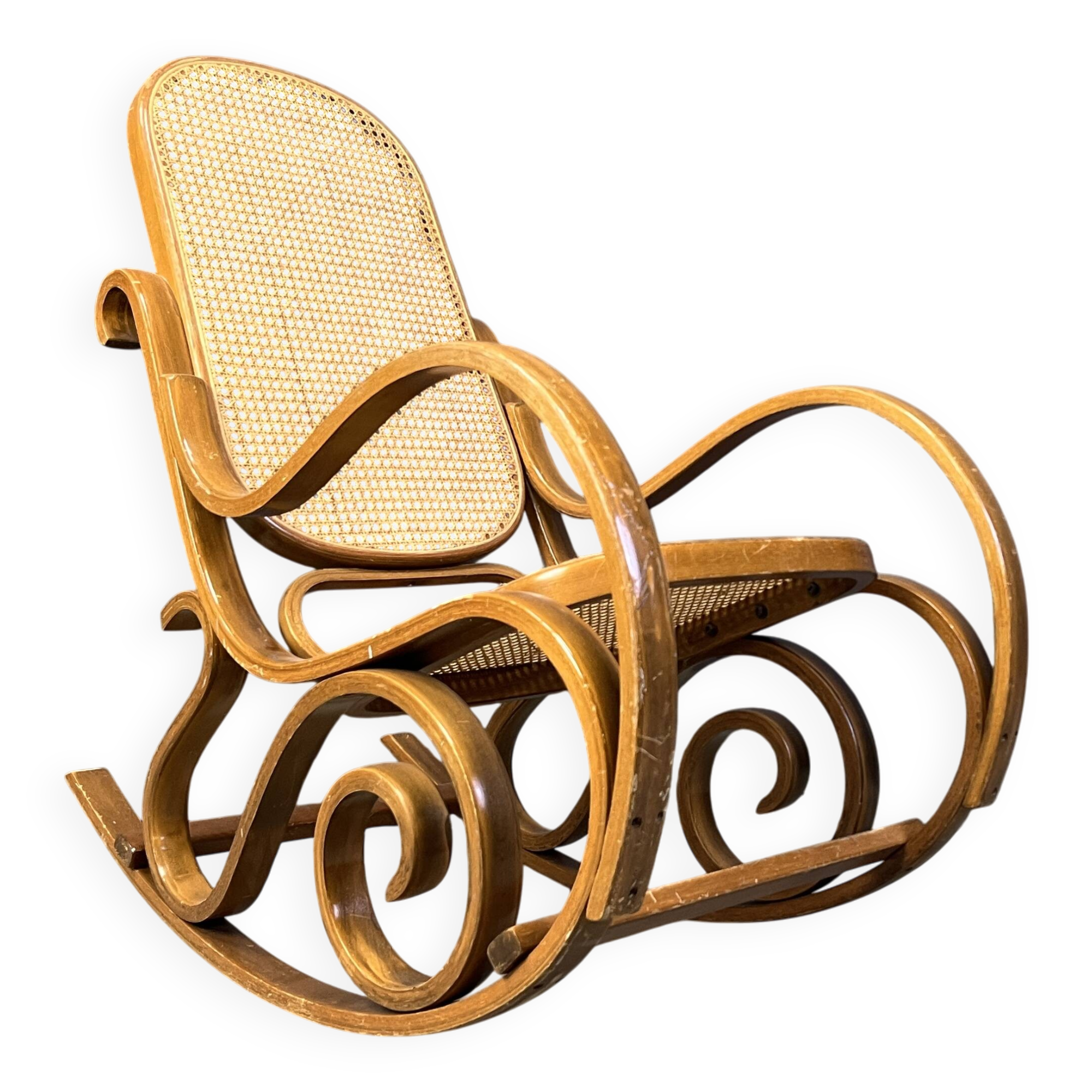 Vintage bentwood rocking chair, 1960s