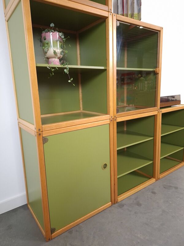 Conception du système de profil Flötotto – Module de rangement – 6 pièces – Hêtre vert, Lp