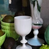 Vintage white opaline vase-cup 16.5 cm