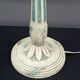 Lampe en bois Art Déco peinte en blanc et bleu patiné, France, Circa 1920