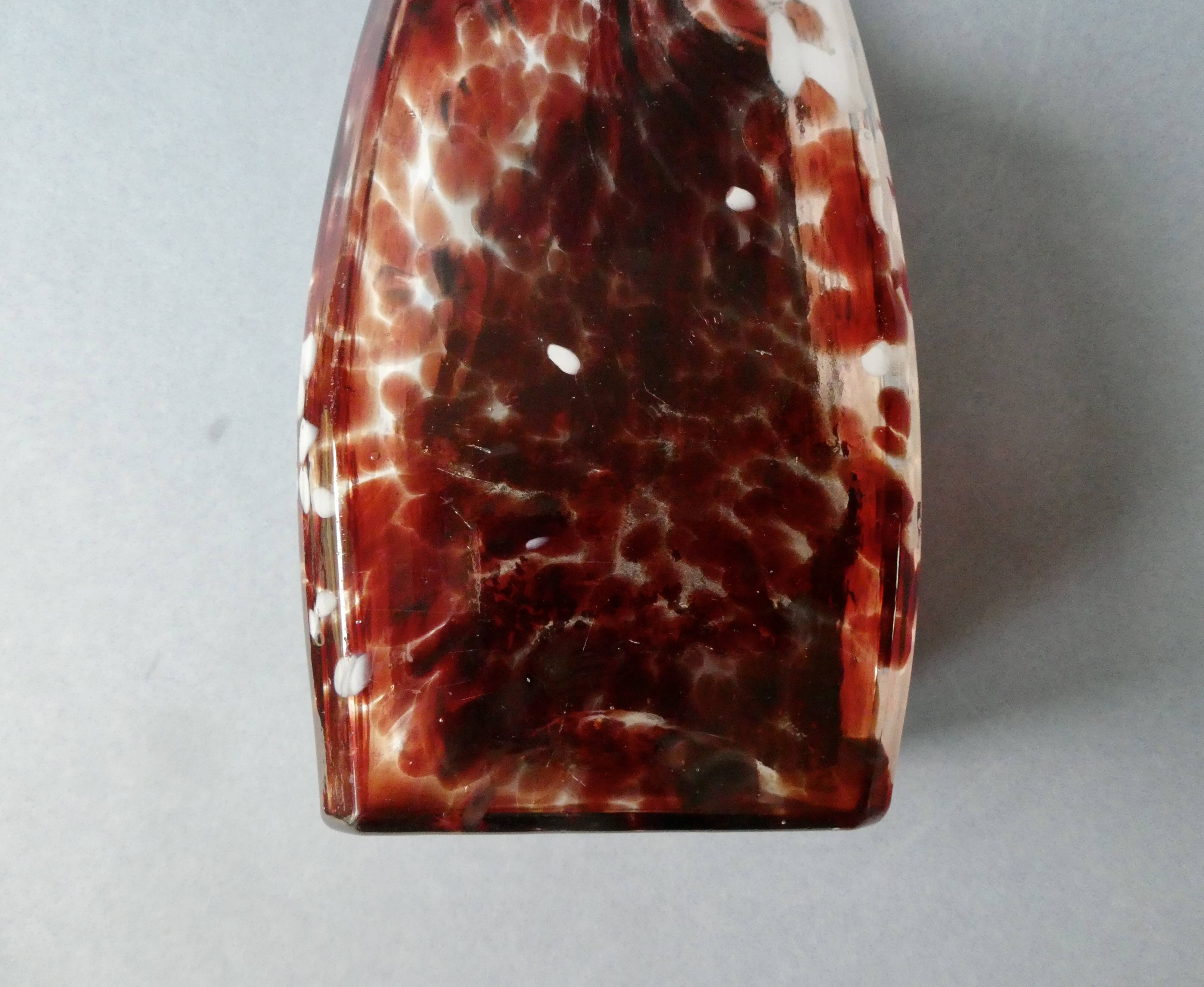 Blown glass bottle vase, Clichy glassworks