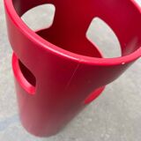 Red German umbrella stand in mid-century modern space style, 1960s.