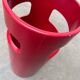 Red German umbrella stand in mid-century modern space style, 1960s.