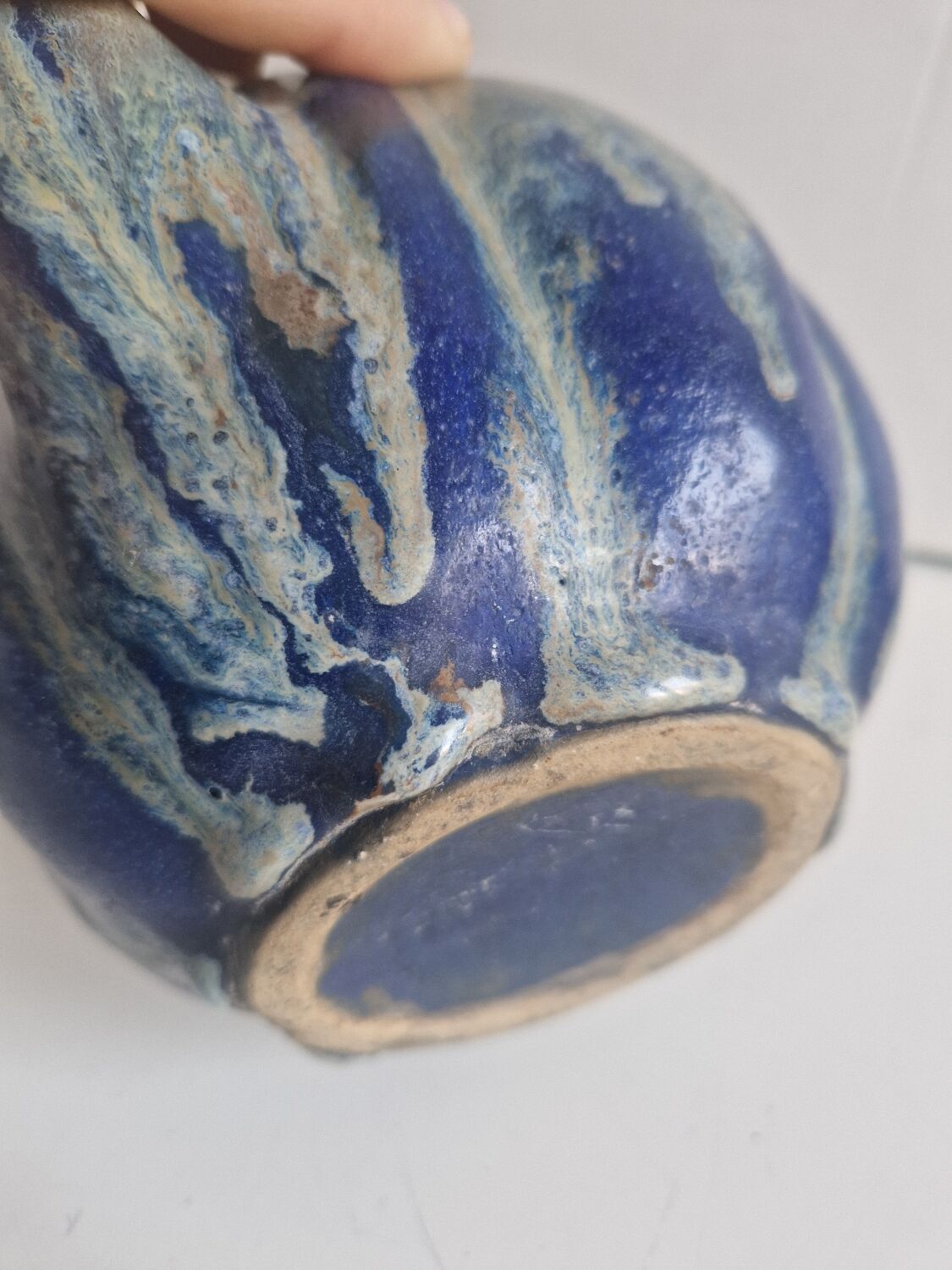 Pumpkin Jug Flamed Blue