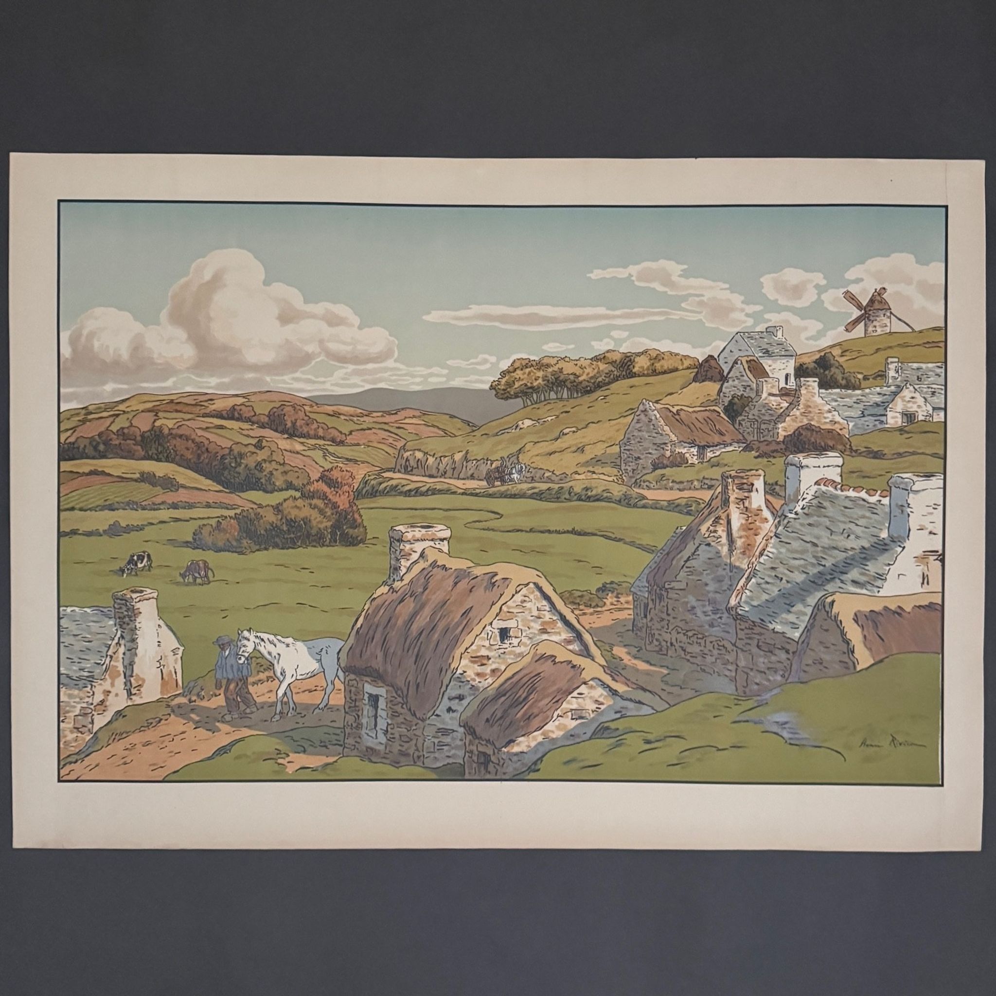 Lithographie par Henri Rivière Les Aspects de la Nature - Le Vallon