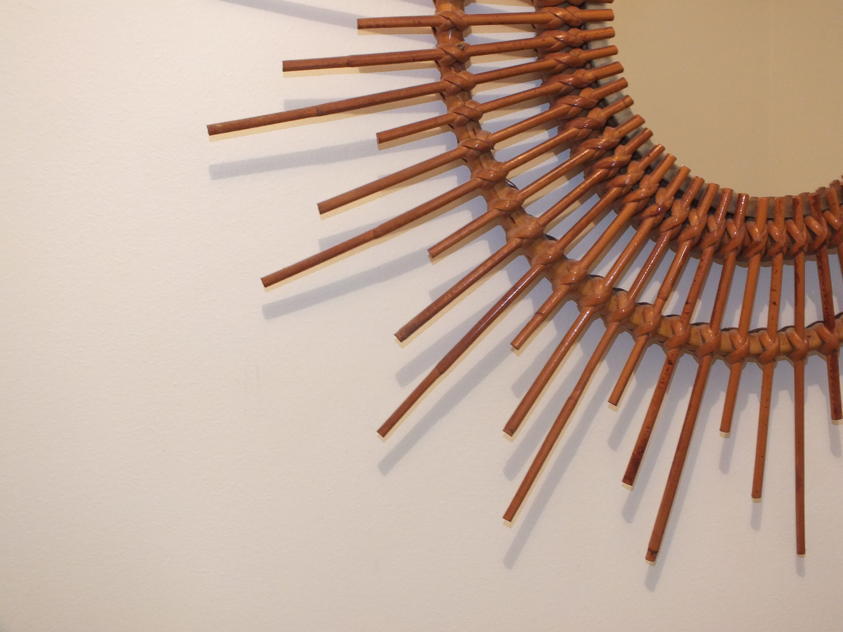Rattan sun mirror