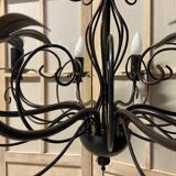Old large chandelier ceiling light wrought iron popular art deco retro antique france