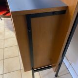 Vintage teak and formica bar with stool