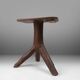 Tabouret rustique en bois du milieu du siècle avec pieds en branche d'arbre, France, 1850