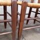 Série de 10 chaises paillé rustique anciennes
