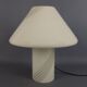 Opal Murano glass mushroom lamp with spiral stripes, 1970s modernist design.