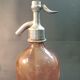 A.Julien Orleans twisted pink glass siphon