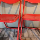 Paire de chaises pliantes années 80