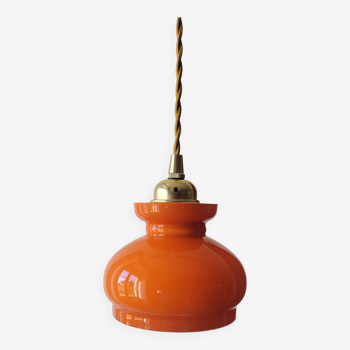 Suspension en opaline orange