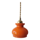 Orange opaline pendant light