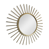 Gold metal sun mirror from the 60s