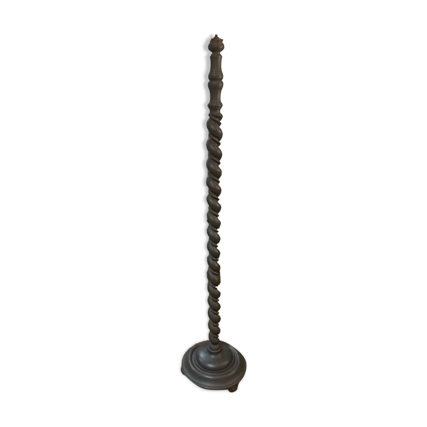 turned wooden lamp post base