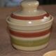 11 St Amand glazed stoneware cups and saucers/sugar bowl/milk jug